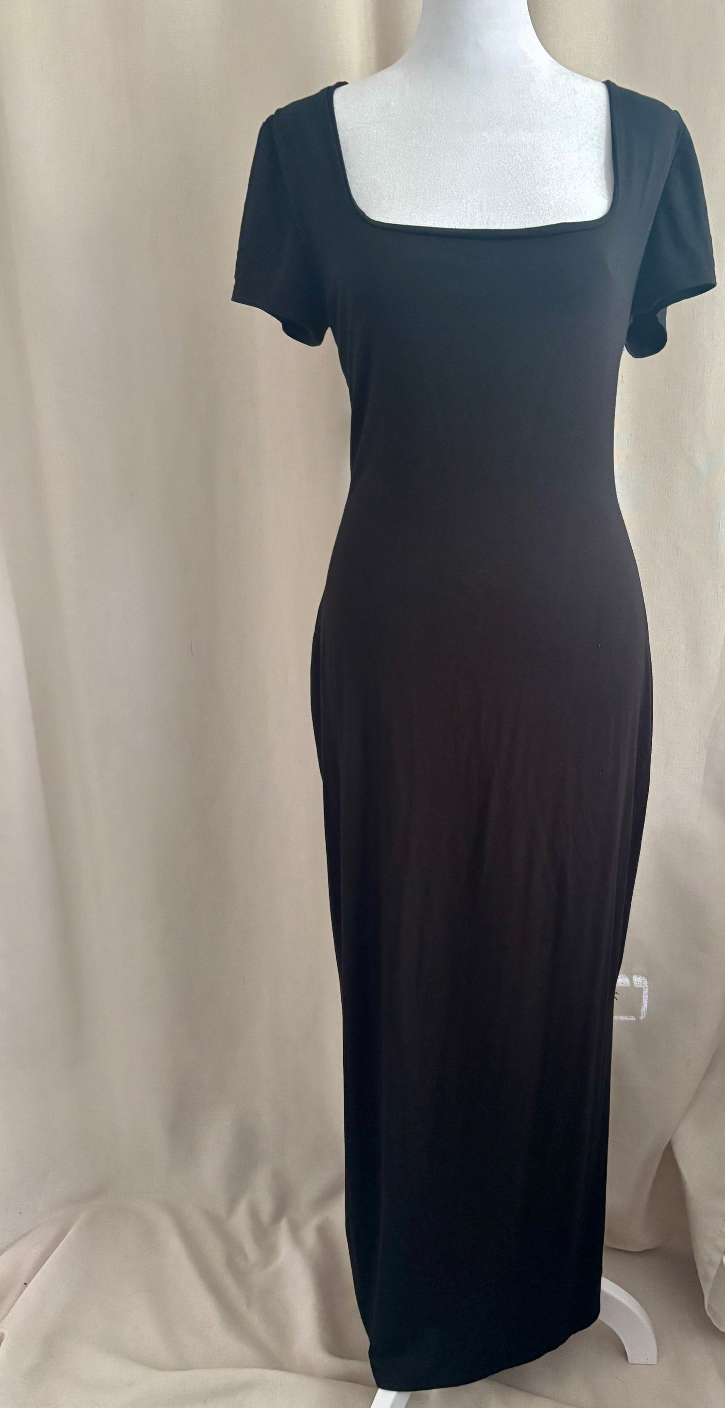 See You Monday Black Maxi Dress | Size XL