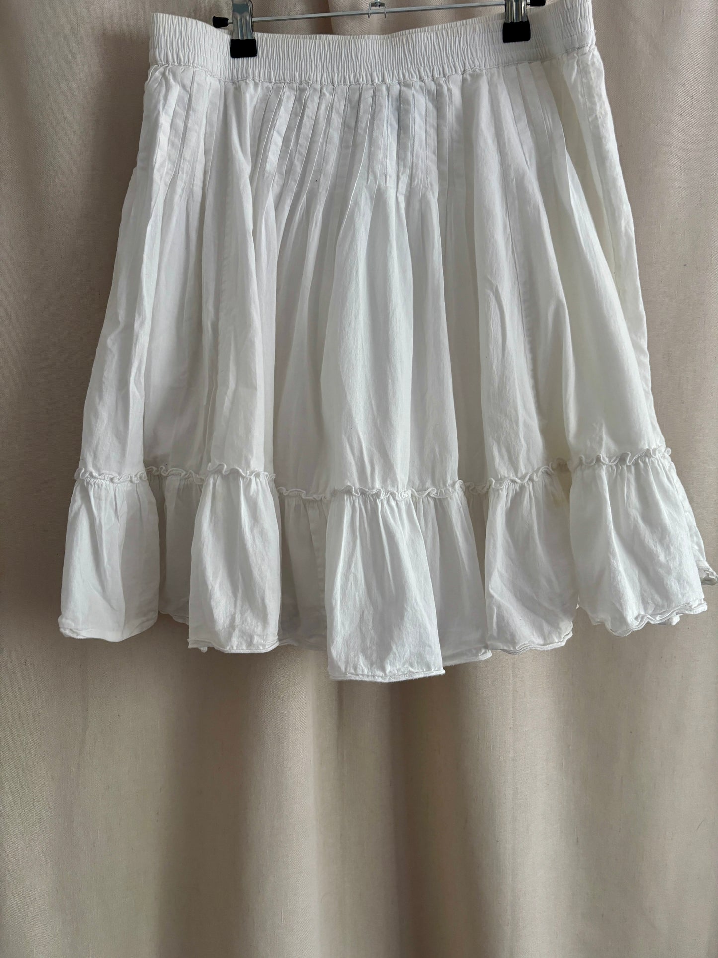 Gap White Poplin Ruffle Skirt | Size M