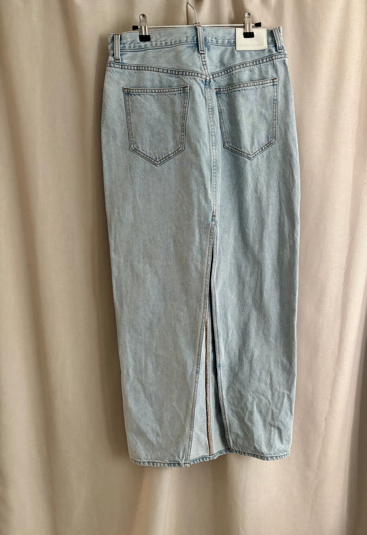 Denim Forum The 90s Pencil Maxi Denim Skirt — 29