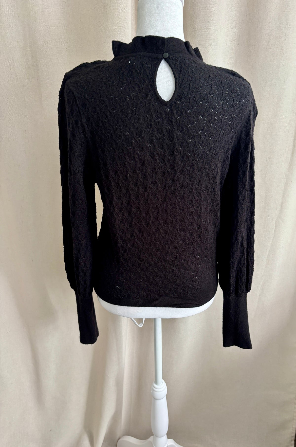 Treasure & Bond Lace Knit Ruffle Collar Sweater — Size S
