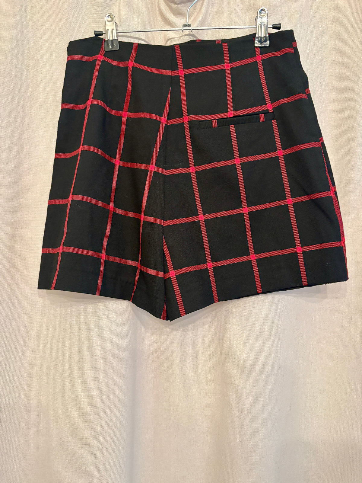 Zara Plaid Wrap-Front Skort — Size M