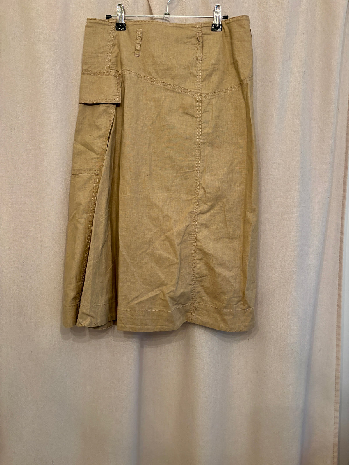 Joe Fresh Asymmetrical Cargo Midi Skirt — Size 4