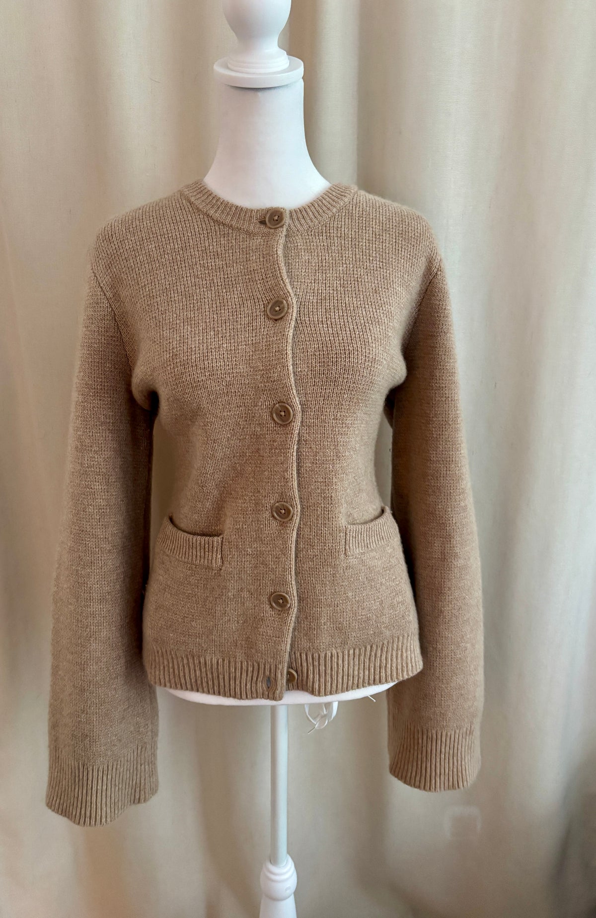 Quince Mongolian Cashmere Structured Cardigan — Size M