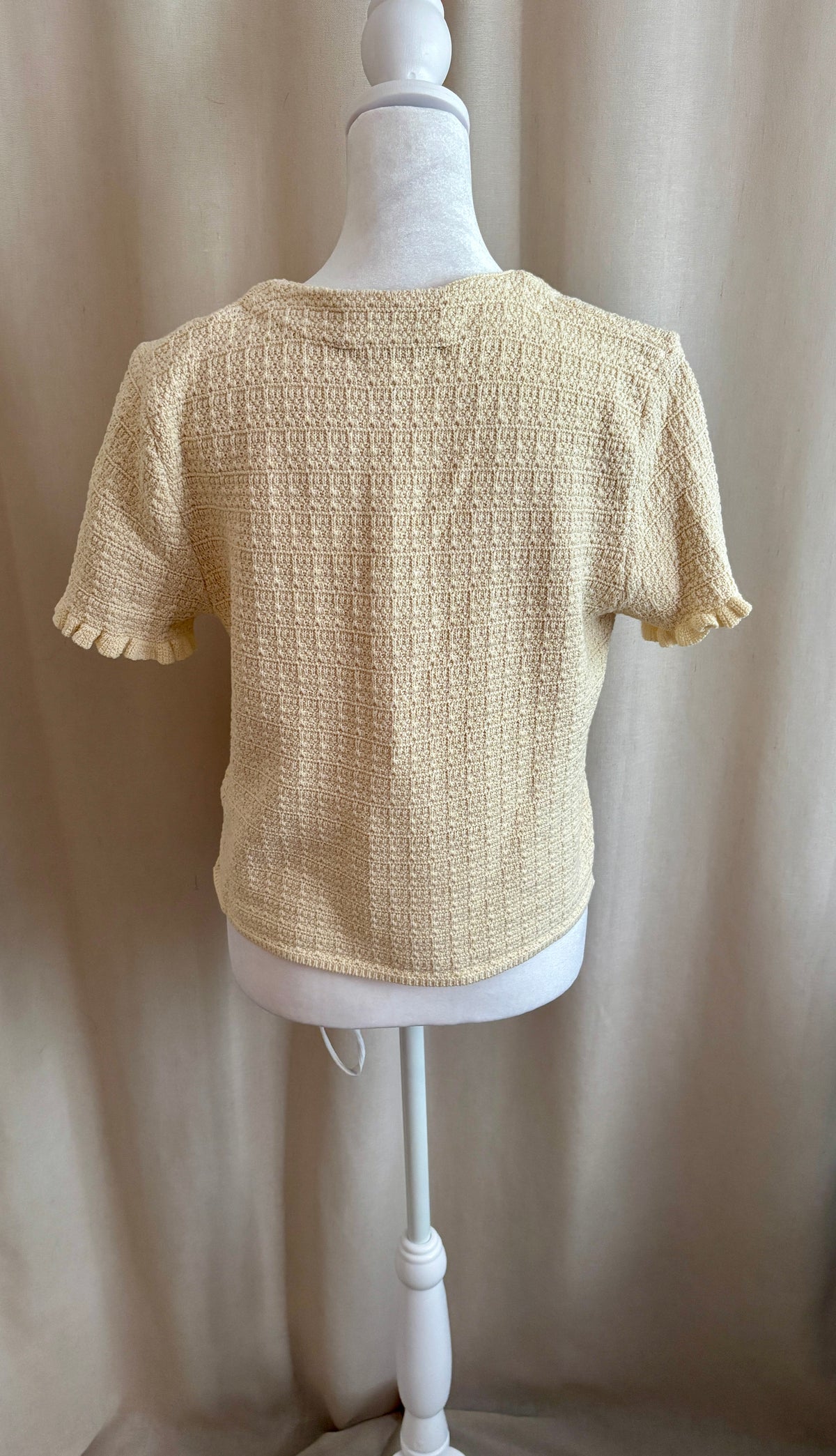 Zara Ruffle-Trim Cardigan — Size M