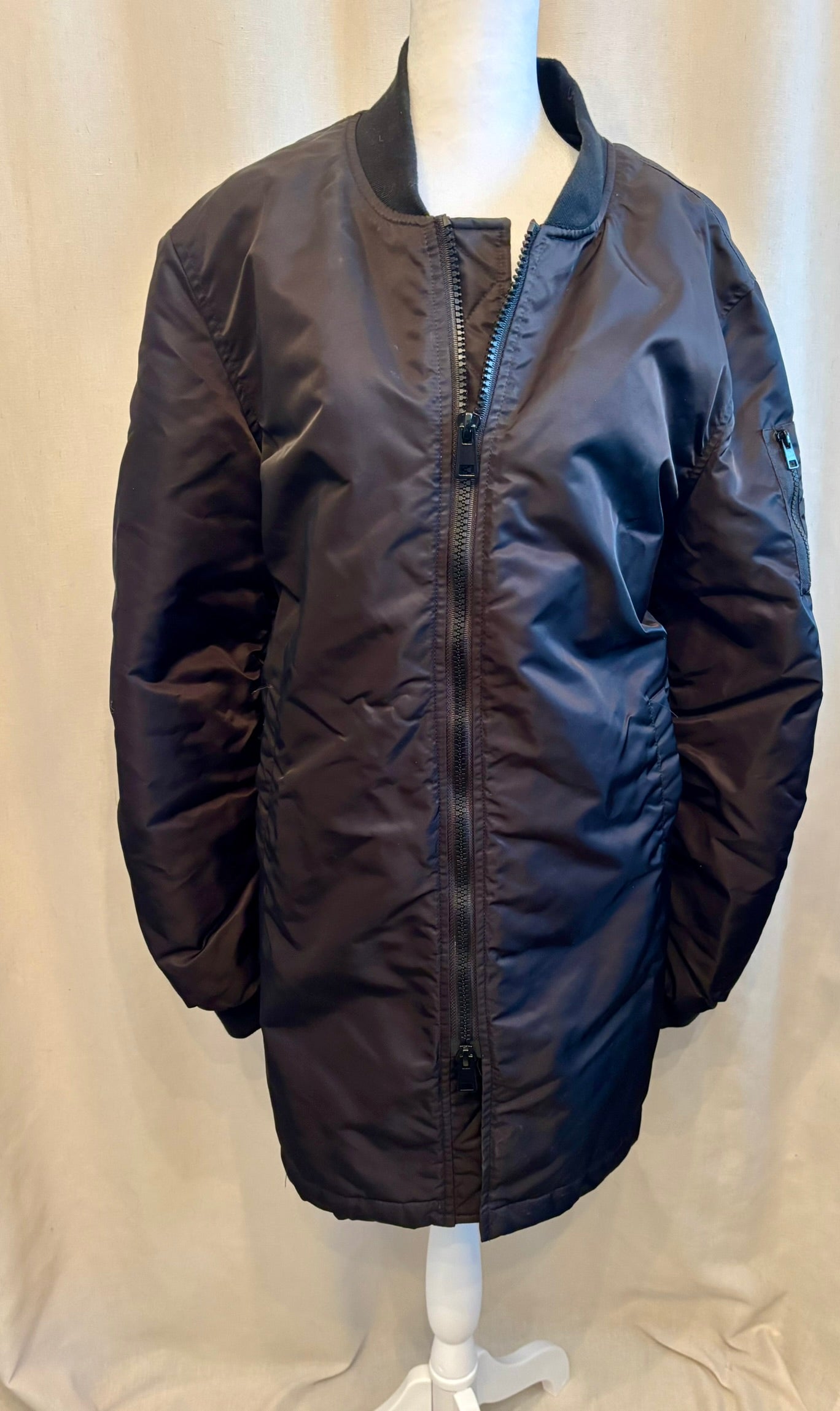 Kuwalla Tee Oversized Long Bomber Jacket | Size L