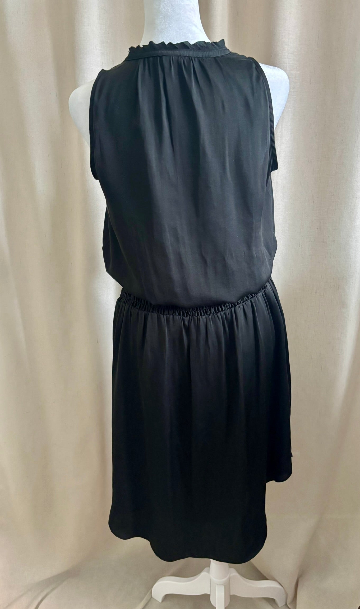 Gap Black Tie-Neck Midi Dress | Size XS Petite