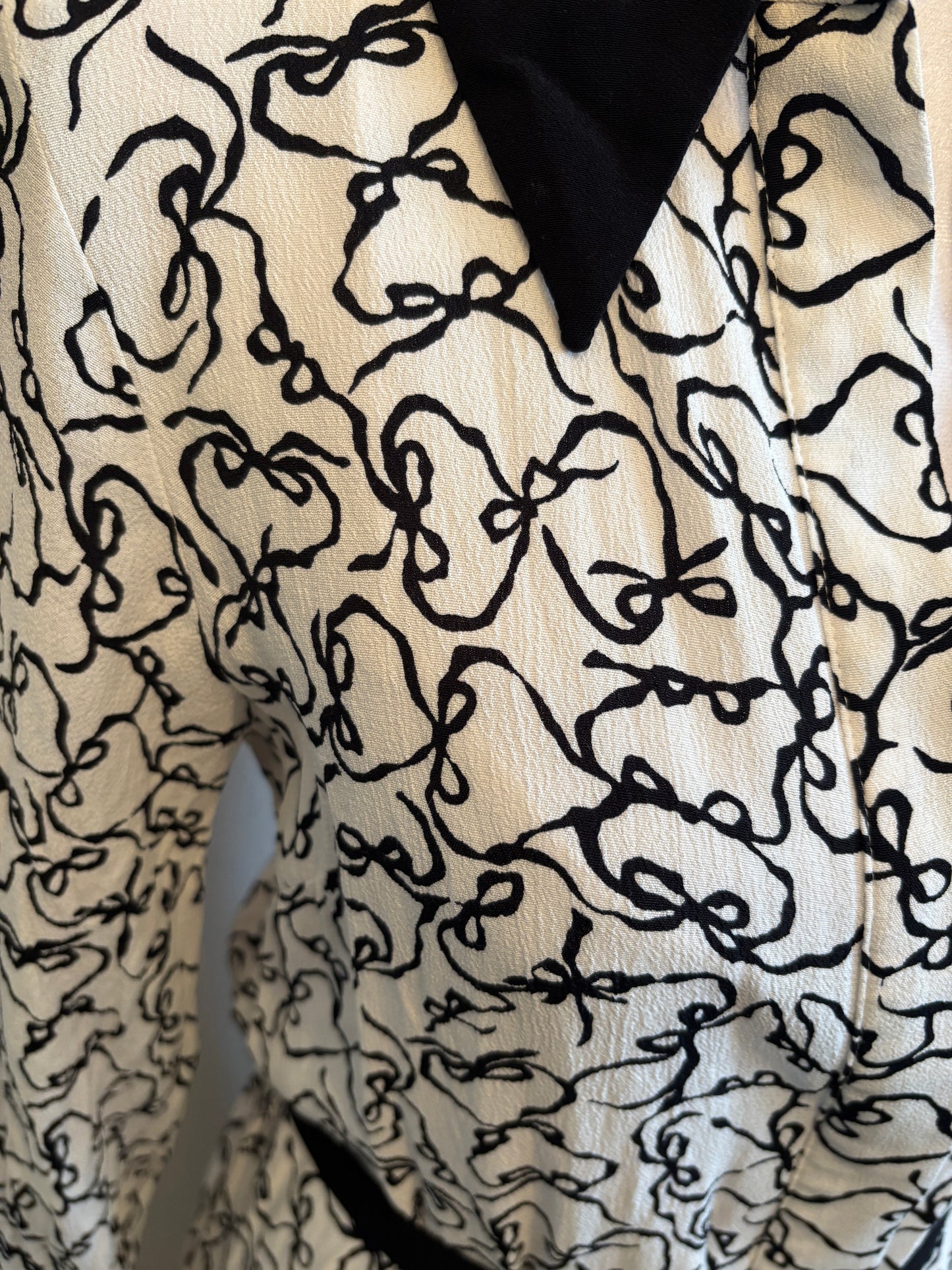 Ted Baker Bow Print Midi Dress | Size 1