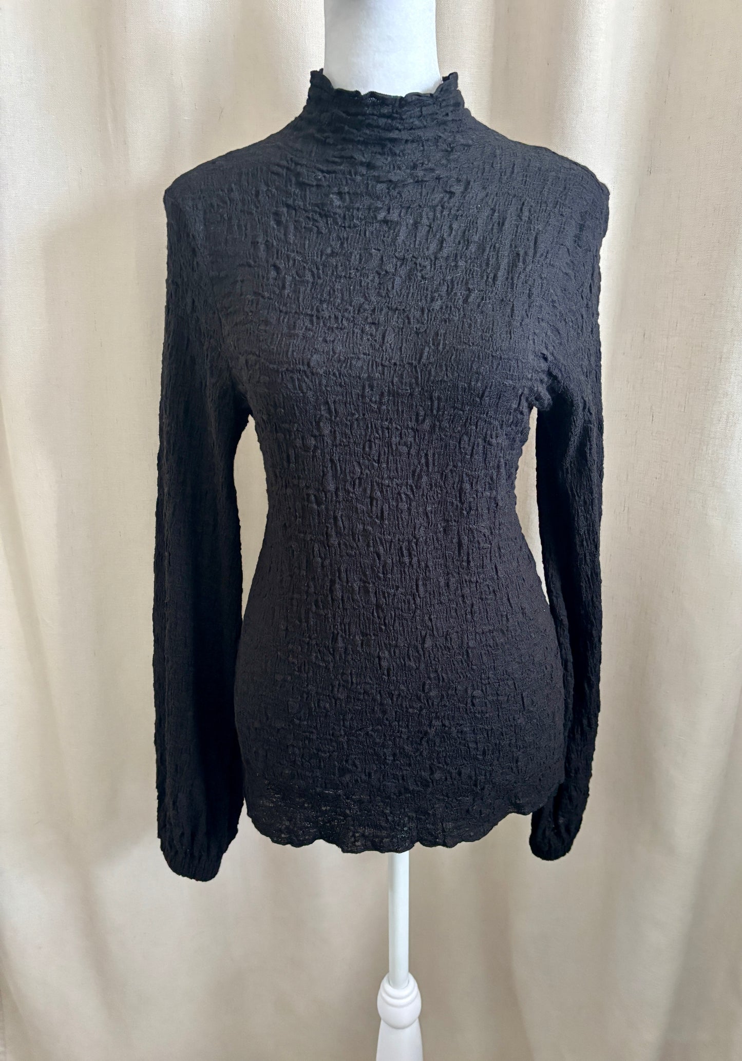InWear Smocked Turtleneck Top | Size M