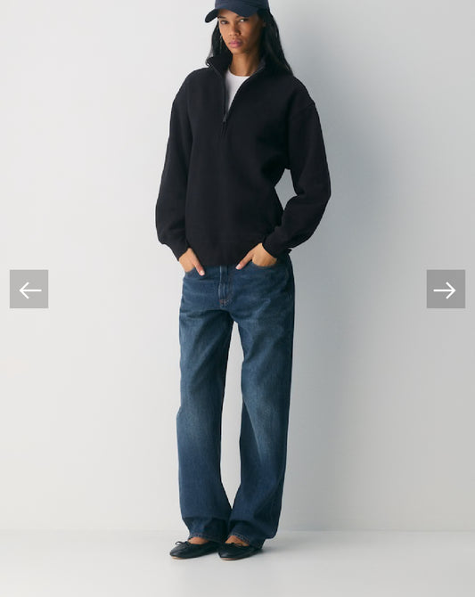 Aritzia Cozy Sweatfleece Boyfriend 1/2 Zip | Size S