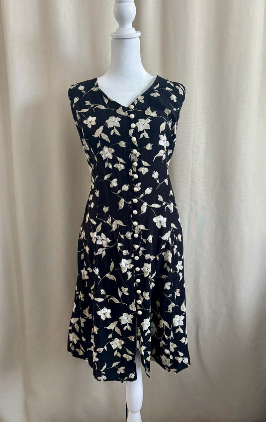 Vintage Alesia International Floral Dress | Fits 6–10