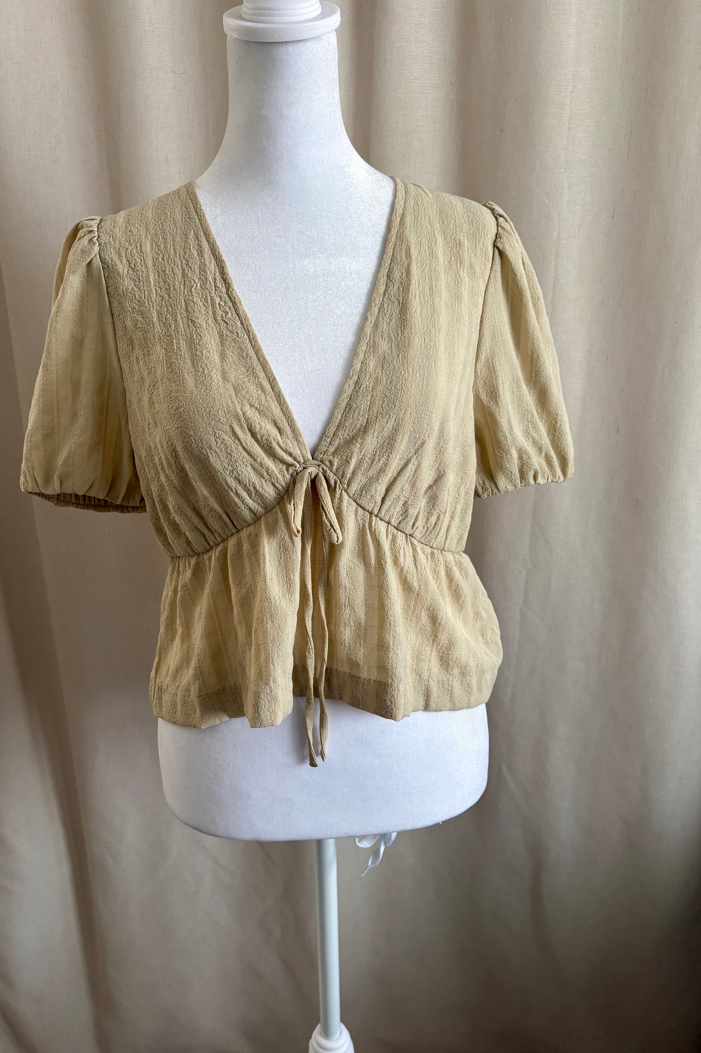 Oak + Fort Crinkle Gauze Blouse | Size M