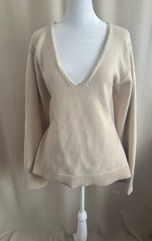 H&M Defined Waist V-Neck Sweater | Size M
