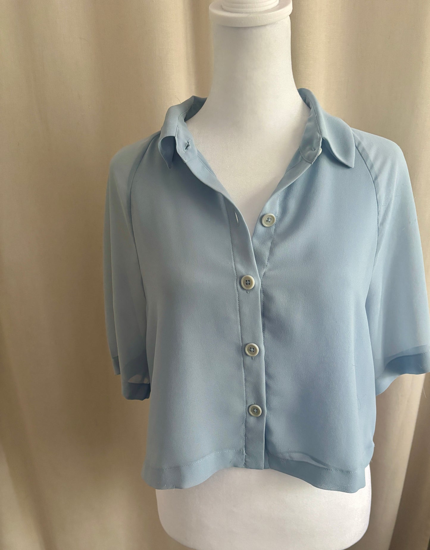 Wilfred Cropped Button-Front Shirt | Size S