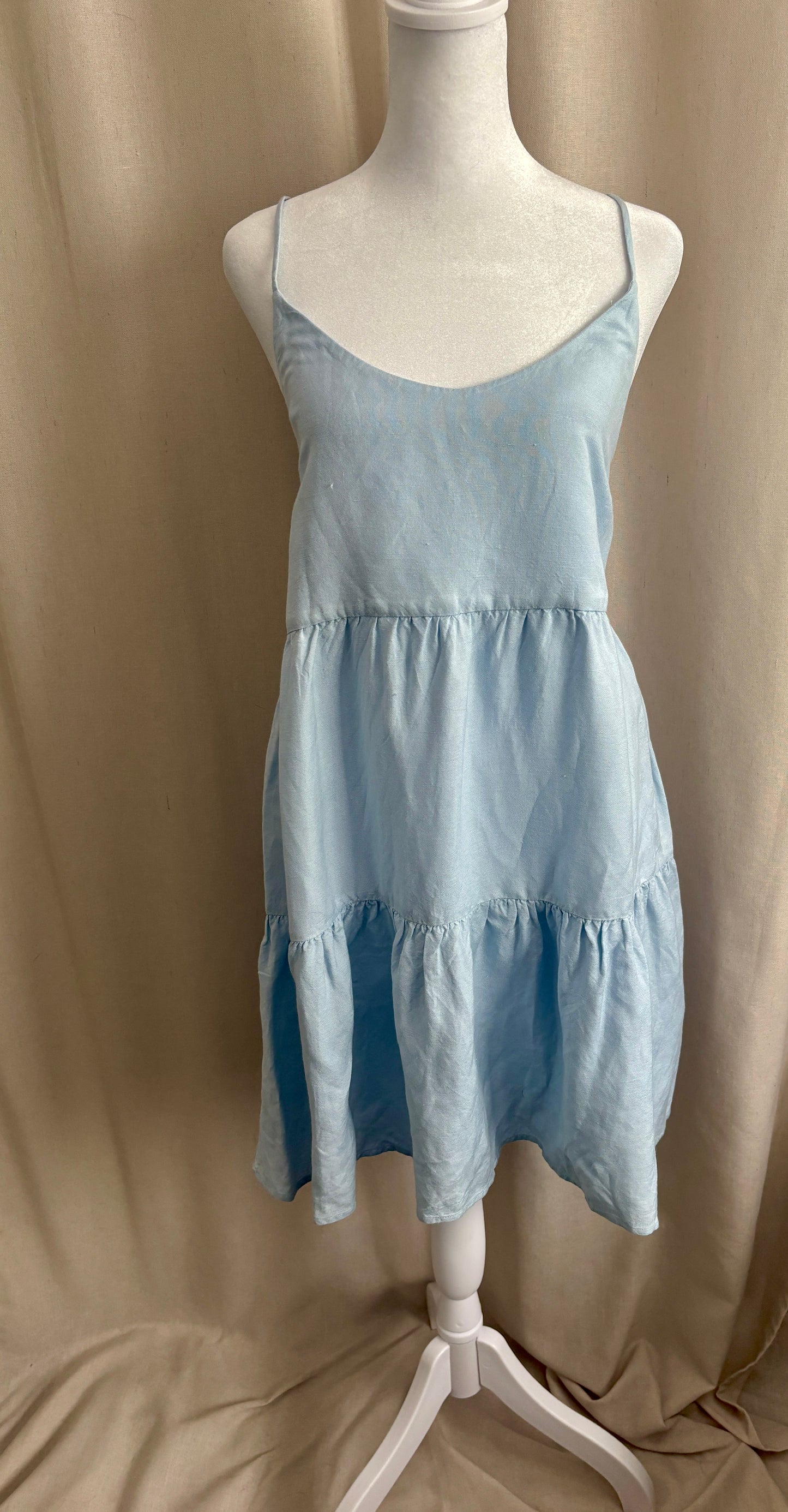 Oak + Fort Babydoll Tiered Dress | Size M