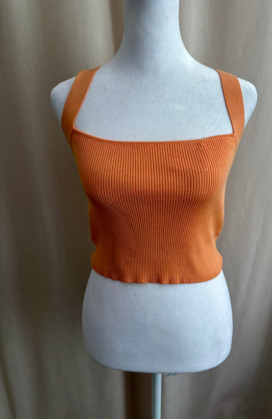 Zara Cropped Knit Tank | Size S