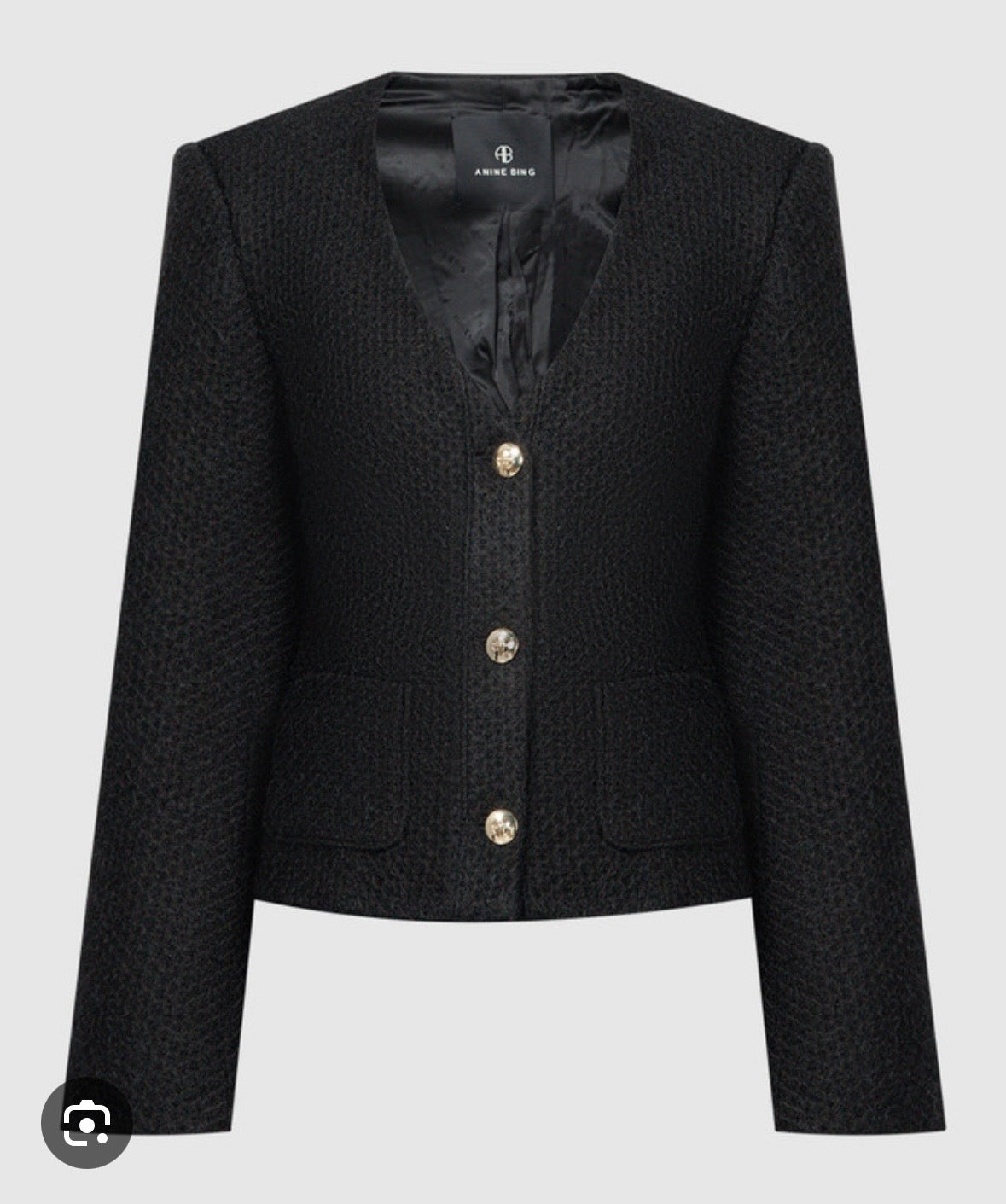 Anine Bing Anitta Tweed Blazer — Size L