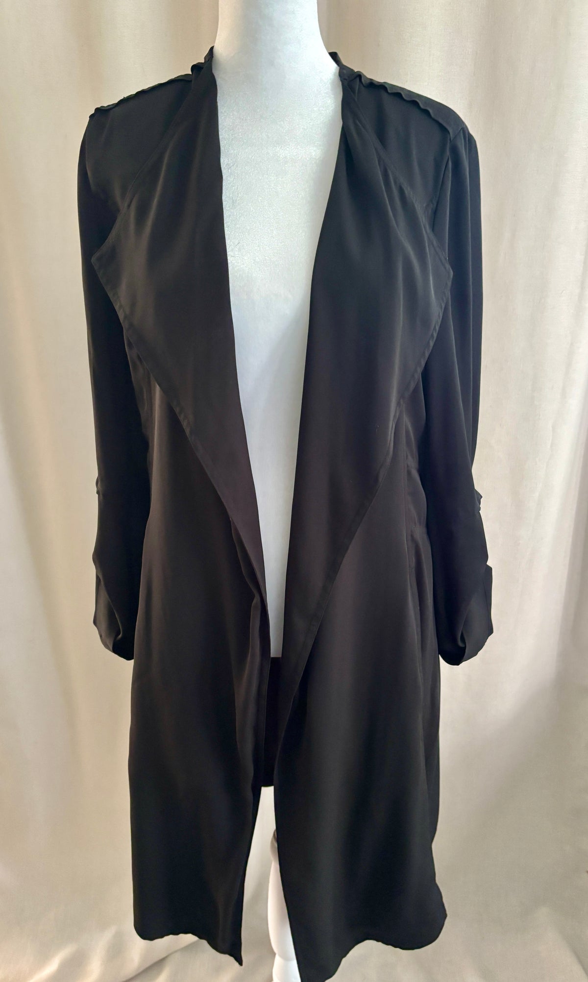 Babaton Quincey Trench Jacket — Black | M
