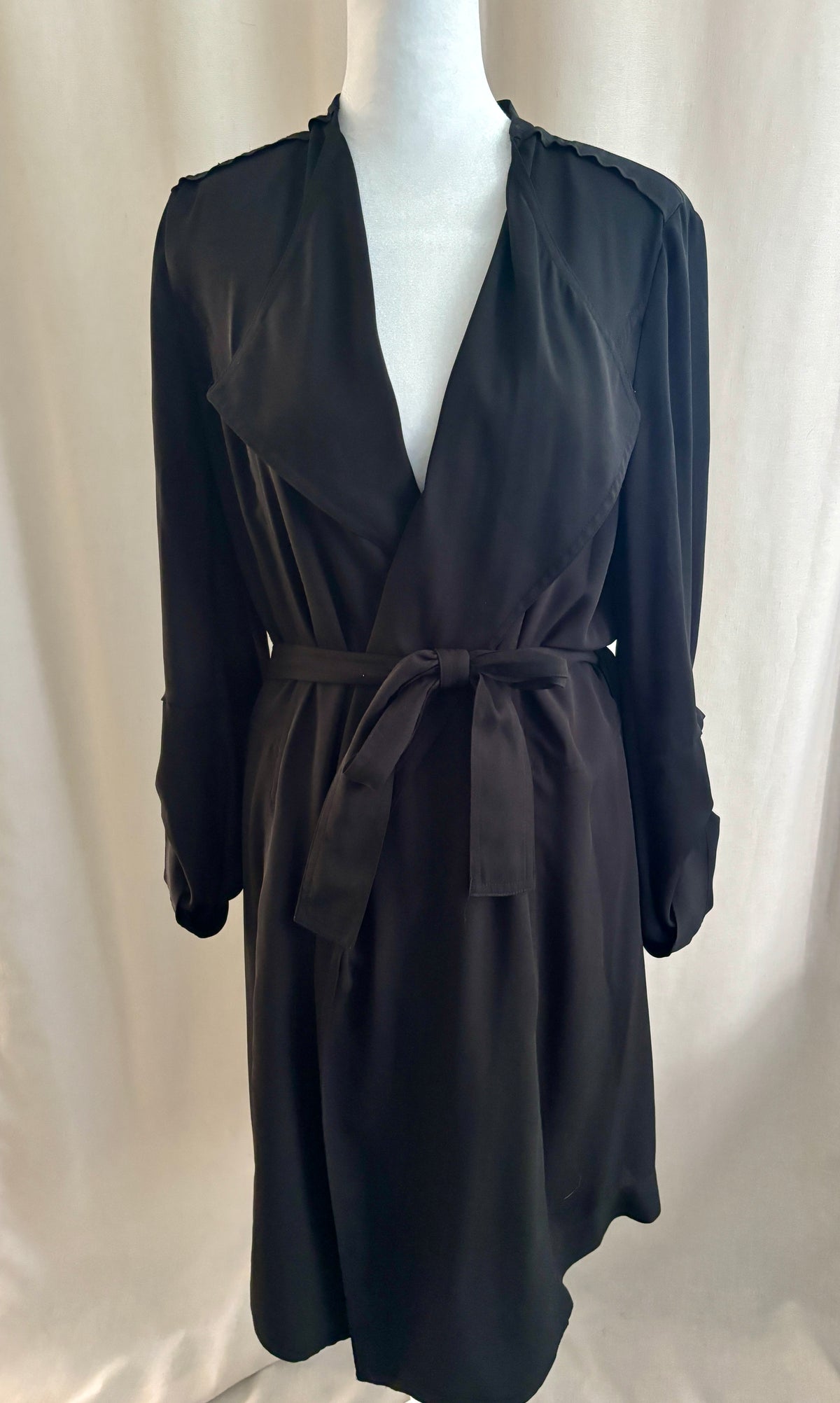 Babaton Quincey Trench Jacket — Black | M