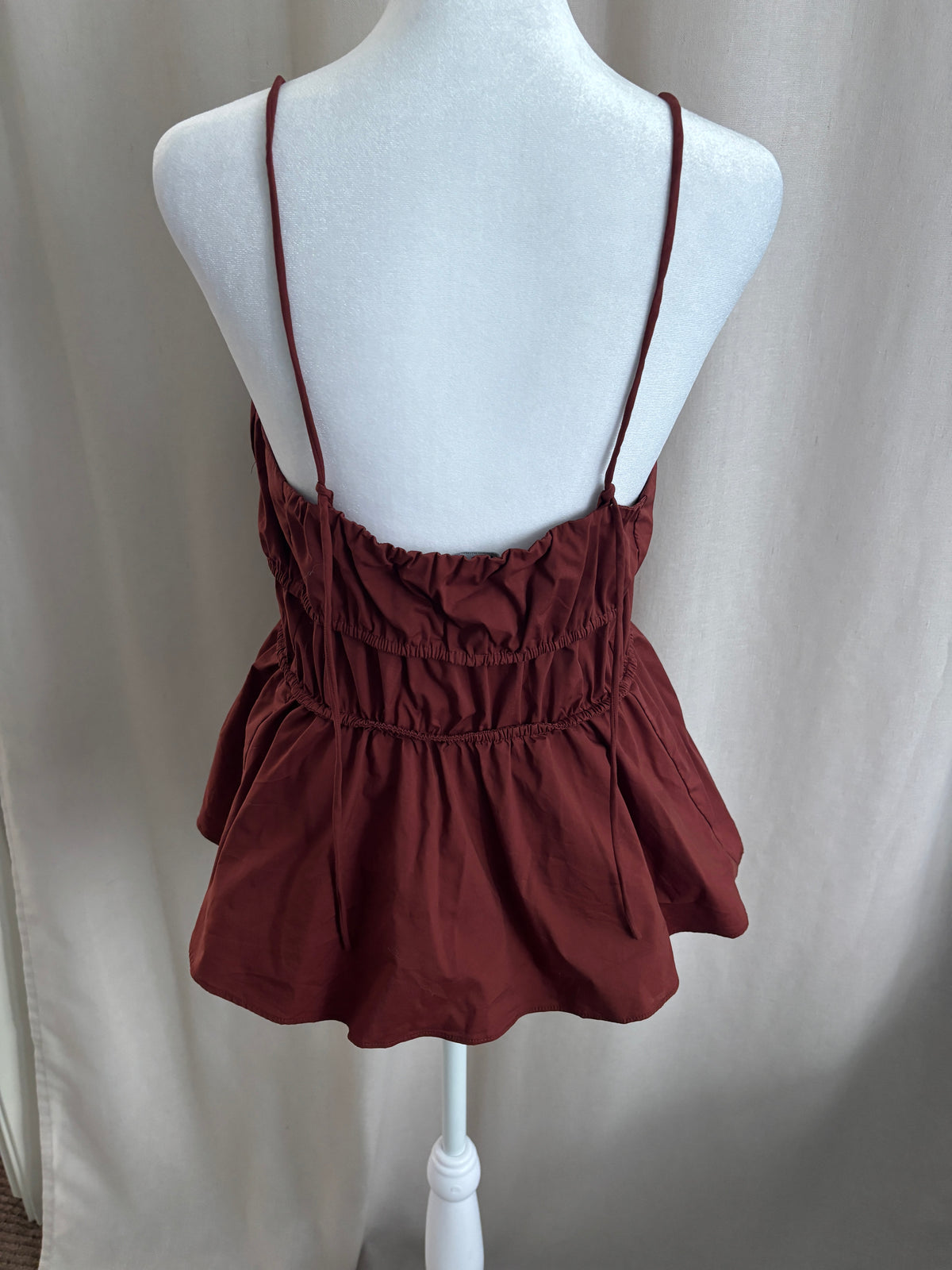 Mango Poplin Camisole — Rust | M