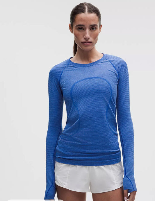lululemon Swiftly Tech Long Sleeve Shirt — Blue | M