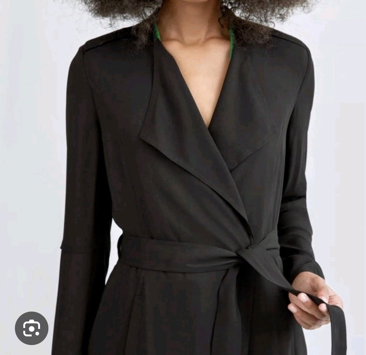 Babaton Quincey Trench Jacket — Black | M
