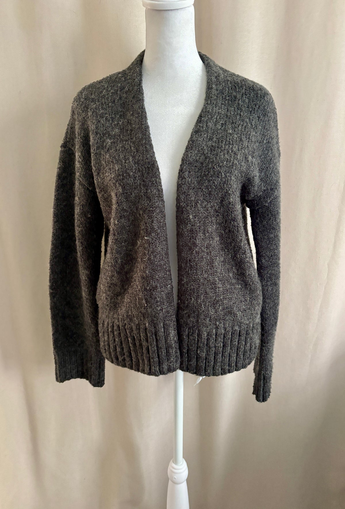 Oak + Fort Chunky Knit Open-Front Cardigan — Size XS