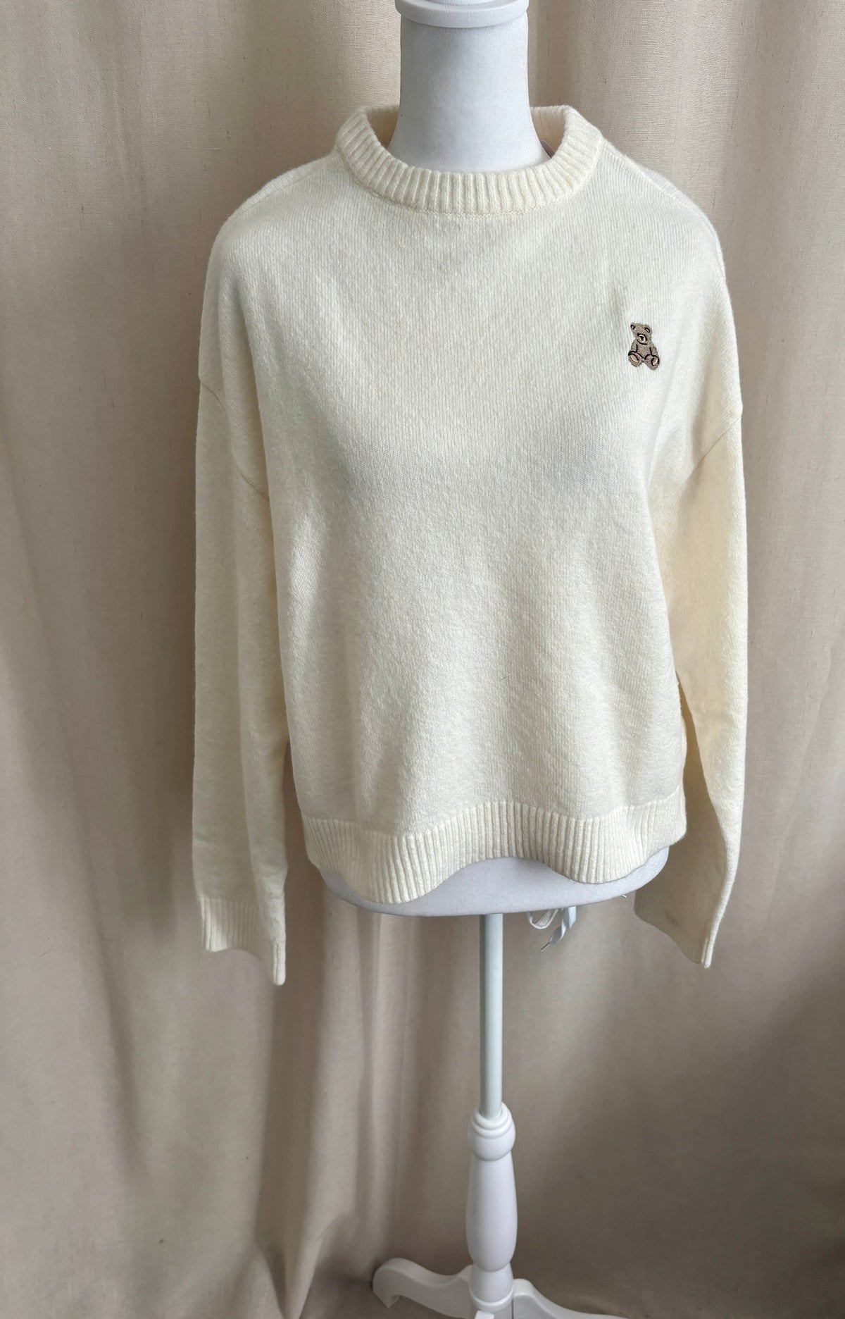 Ardene Teddy Bear Embroidered Crewneck — Size S