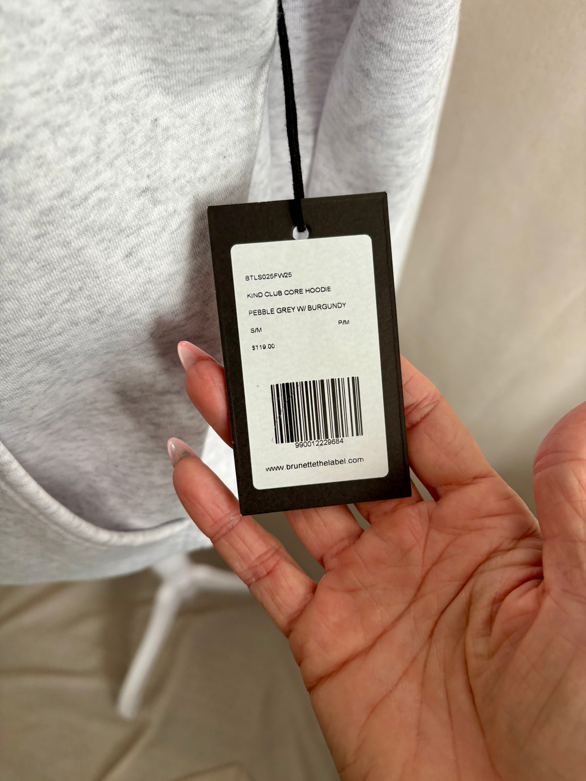 Brunette The Label The Kind Club Hoodie — Size S/M