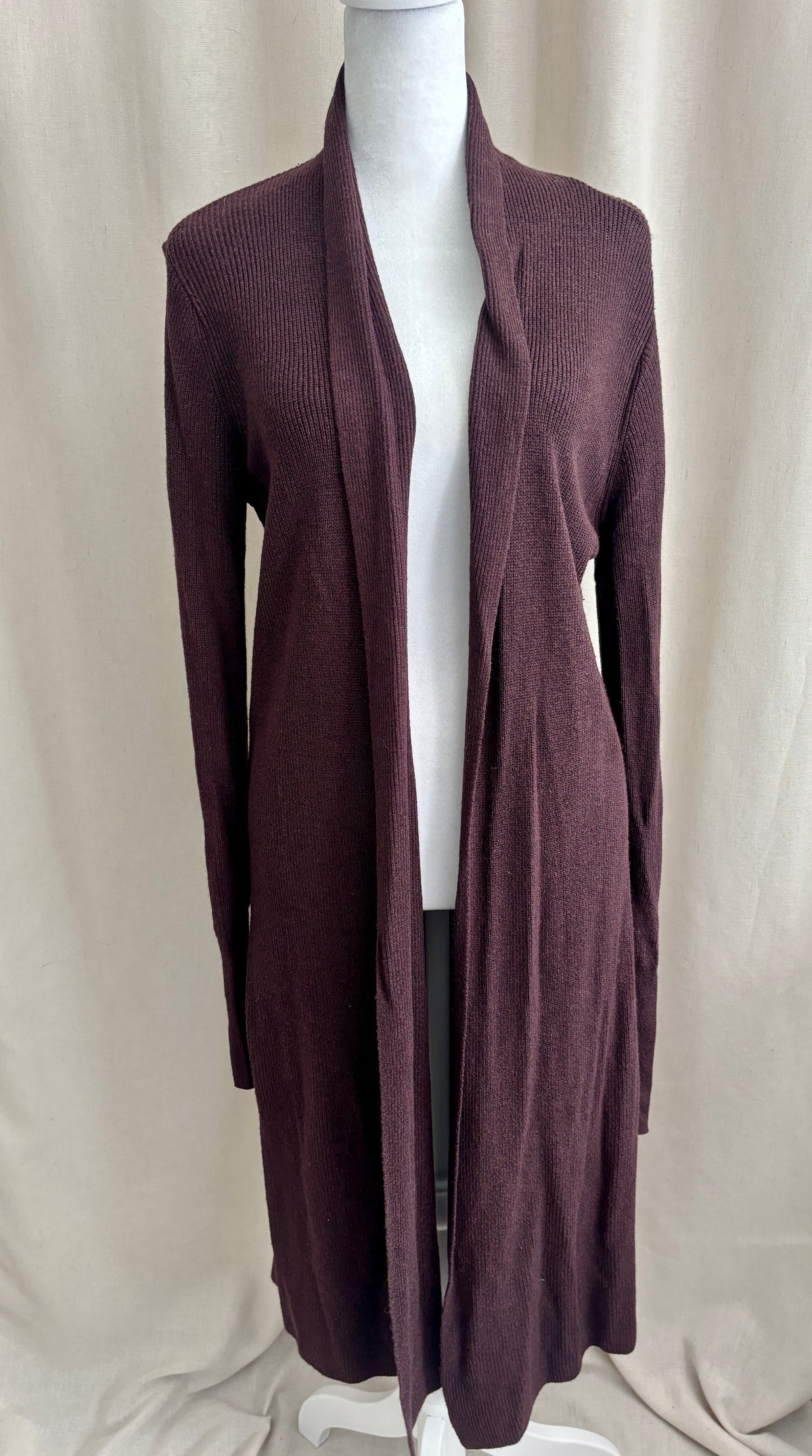Leith Long Ribbed Cardigan — Size M