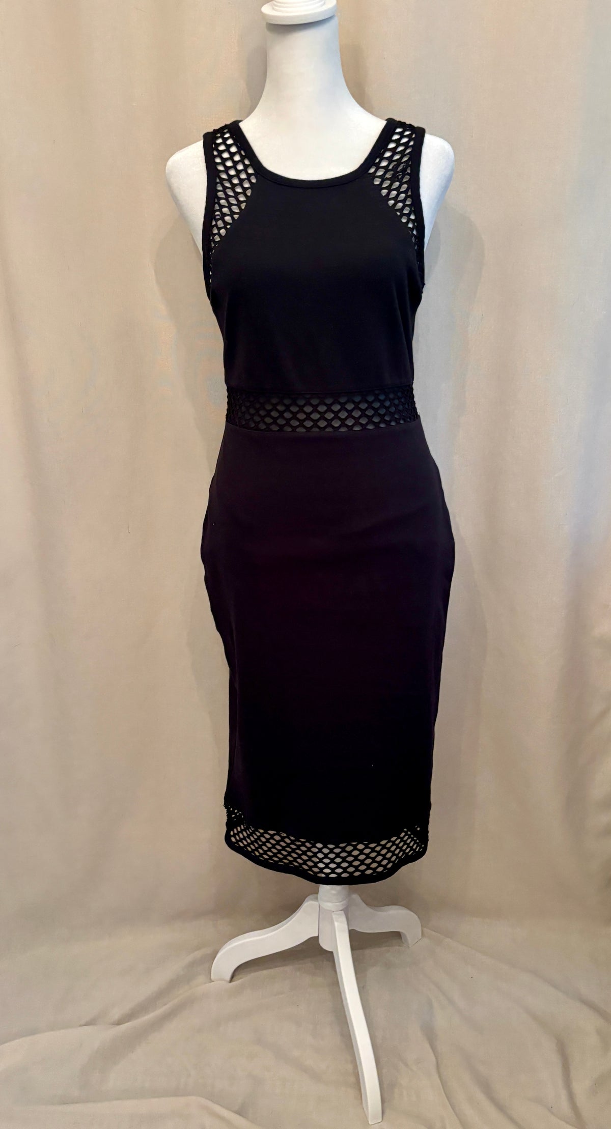 Express Mesh Cut-Out Midi Dress — Size 4