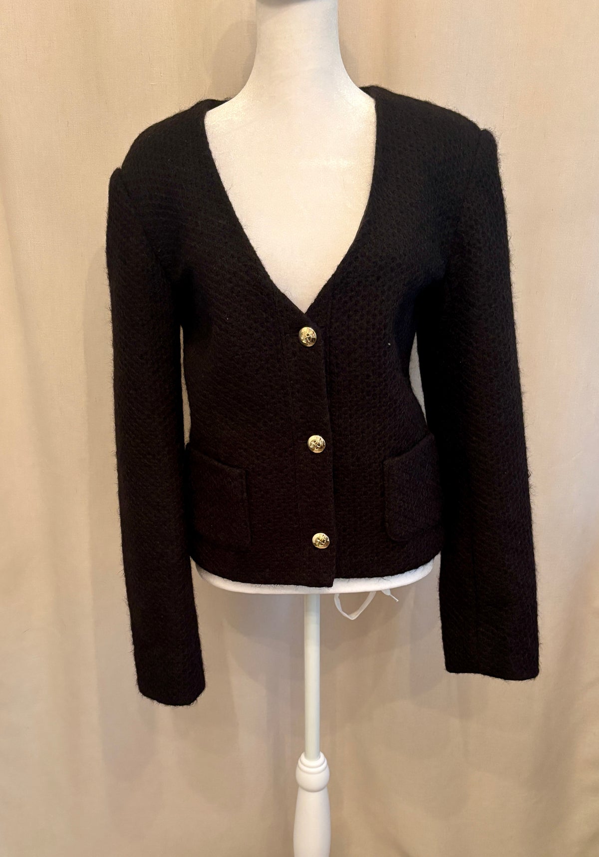 Anine Bing Anitta Tweed Blazer — Size L