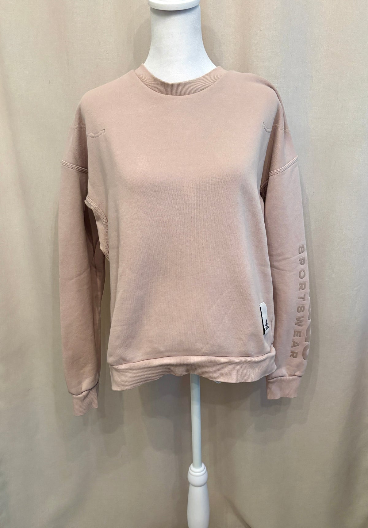adidas Flocked-Logo Crewneck — Fits S