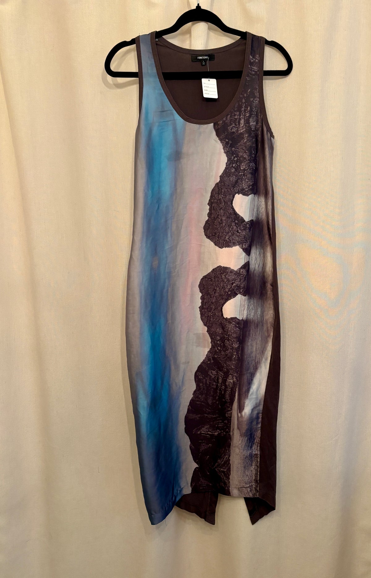 Funktional Satin Tie-Dye Midi Dress — Size S