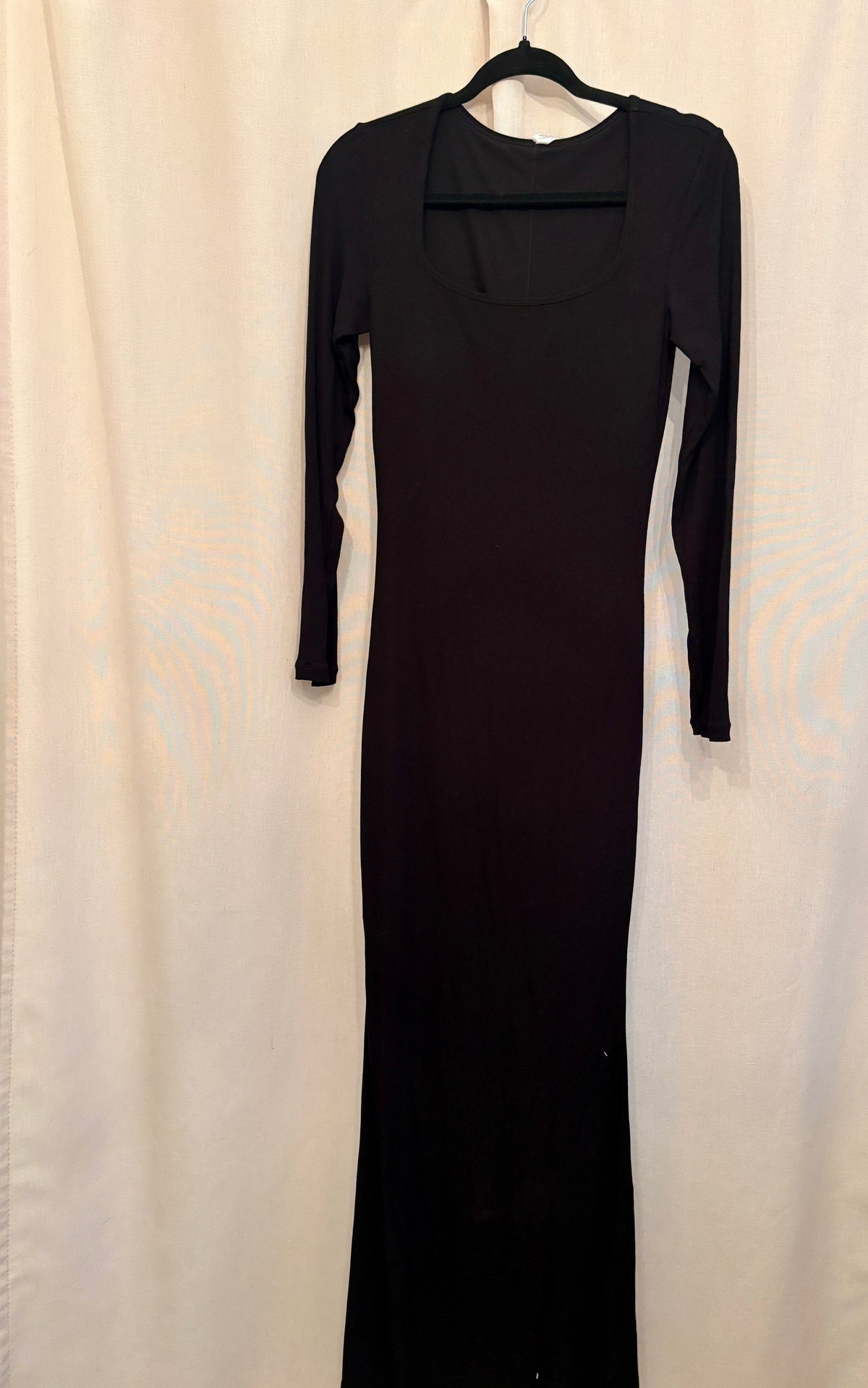 Popilush Shapewear Square Neck Long Sleeve Slimming Maxi Dress - XL