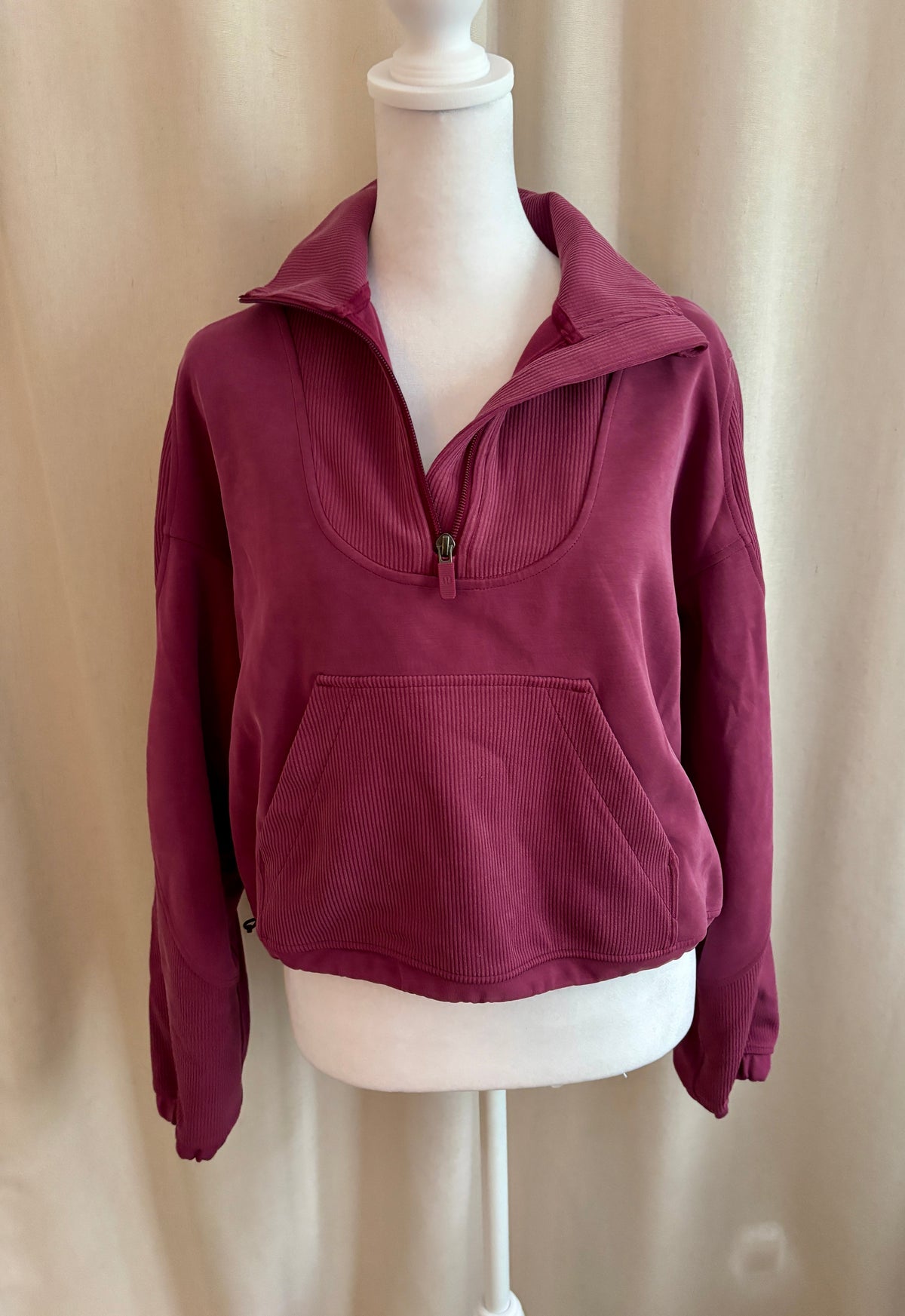 lululemon Brushed Softstreme Ribbed Half Zip — Size 6