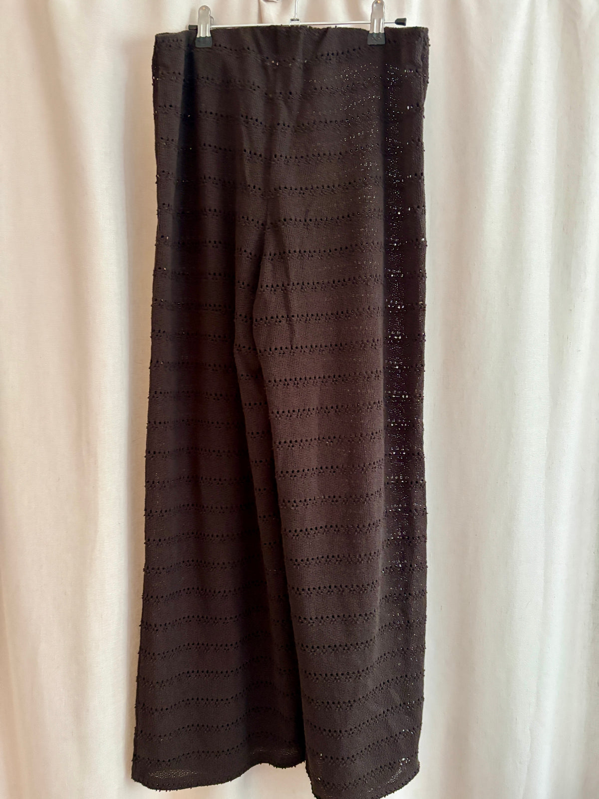 H&M Wide-Leg Crochet Pants — Size M