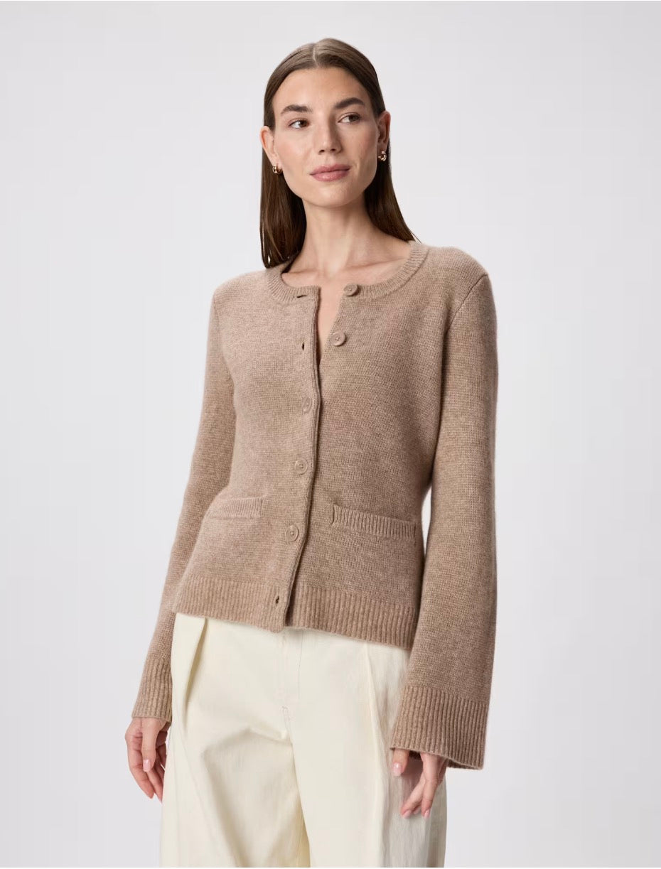 Quince Mongolian Cashmere Structured Cardigan — Size M