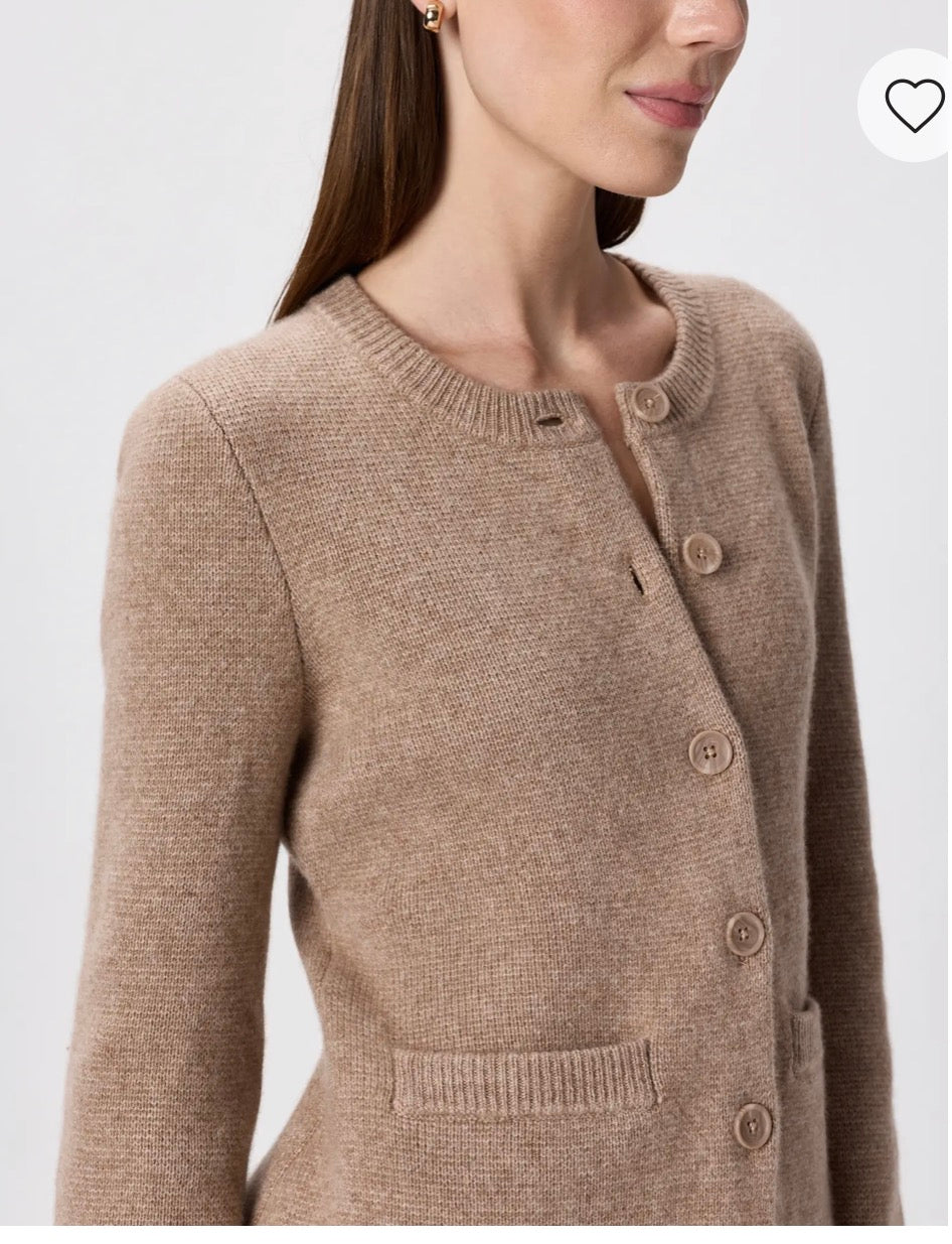 Quince Mongolian Cashmere Structured Cardigan — Size M