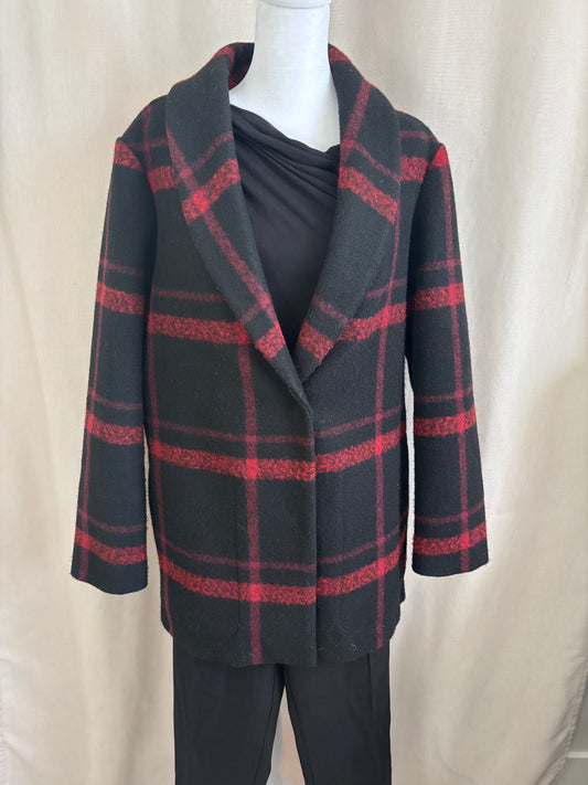 Gentle Fawn Oversized Plaid Blazer Jacket - Size Medium