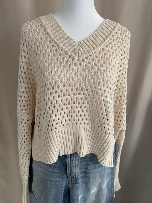 Dynamite Open Crochet Sweater Size Medium
