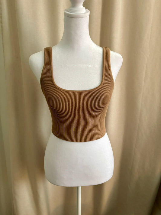 Babaton Sculpt Knit Cropped Tank | Size XS