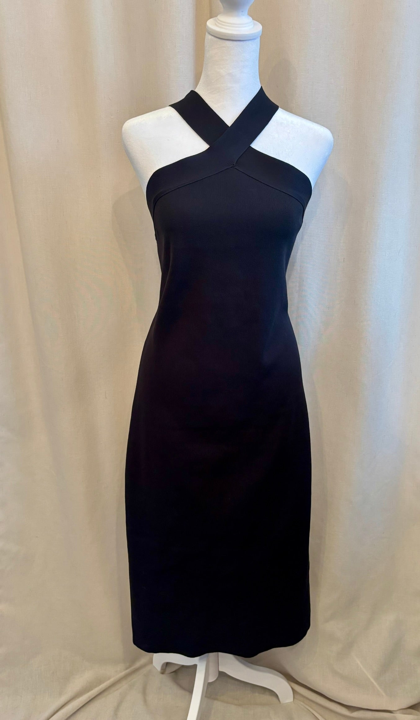 Sincerely Jules Black Knit Midi Dress | Size L