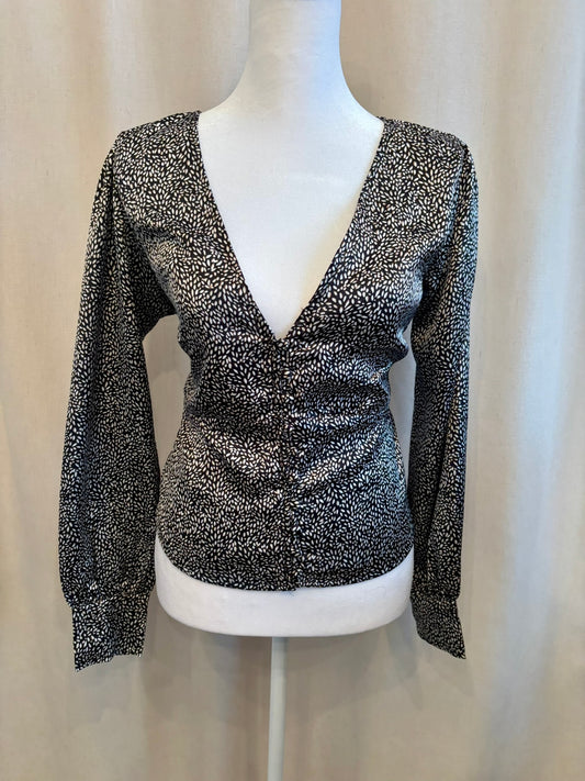 Abercrombie & Fitch Long Sleeve Satin Top | Size M