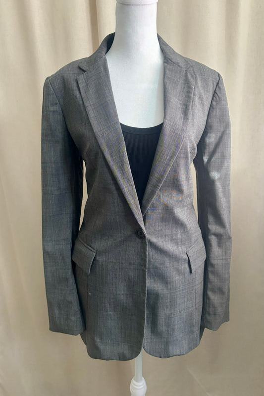 T. Babaton Charcoal Plaid Blazer | Size 6
