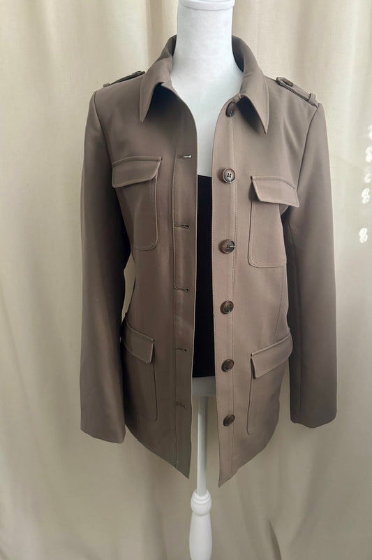 Dynamite Olive Military-Inspired Blazer | Size S