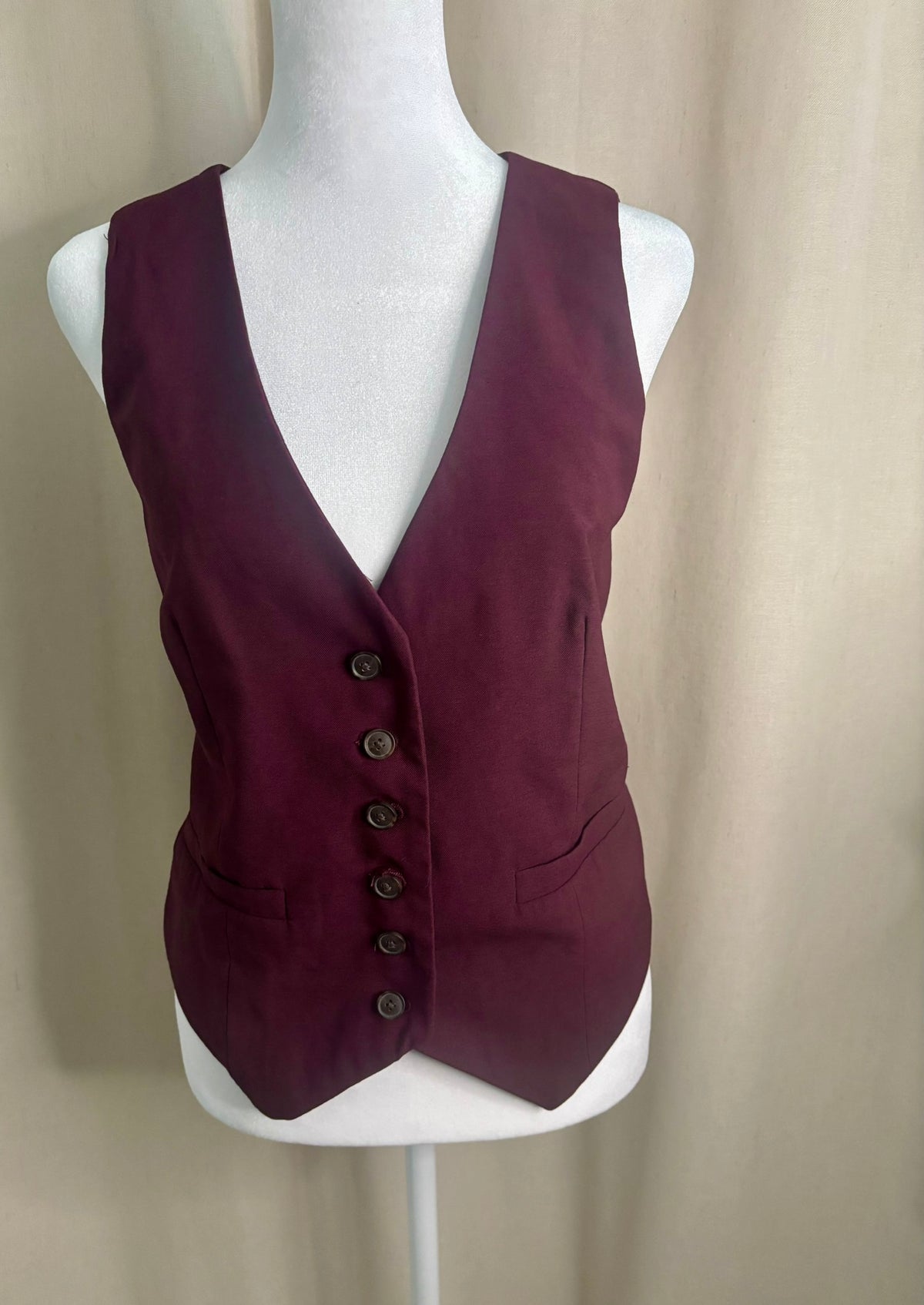 A New Day Burgundy Suit Vest | Size M