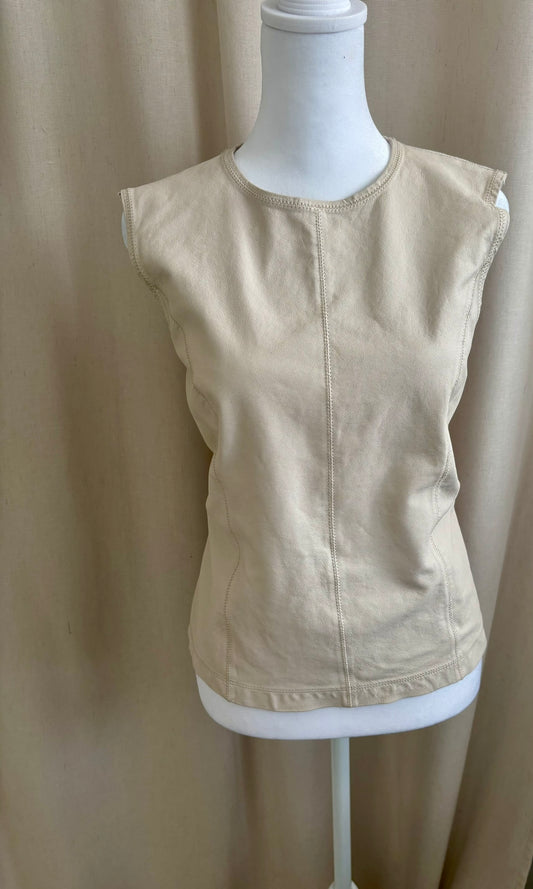 Elie Tahari Leather Shell Tank | Size L