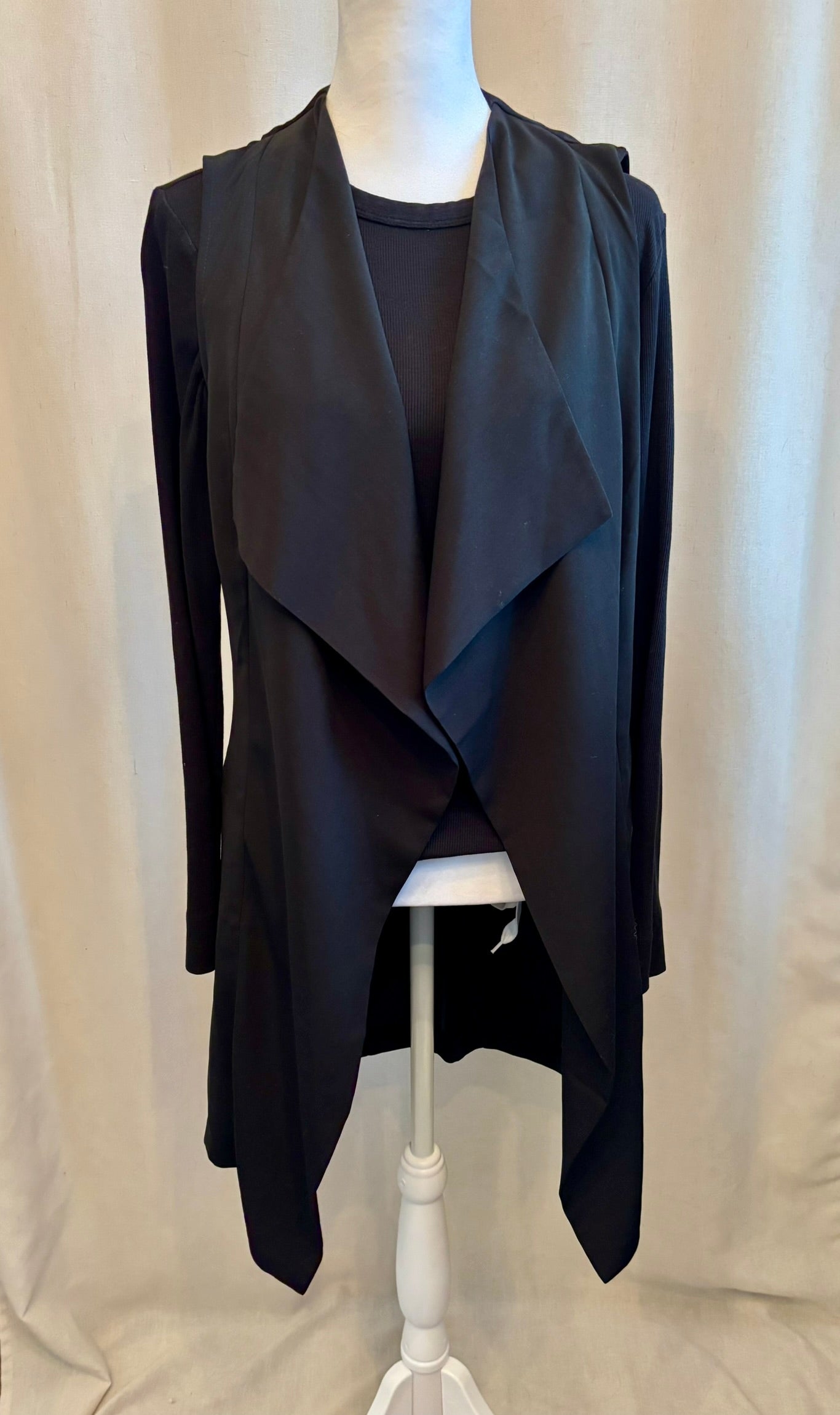 Dynamite Long Black Vest | Size S