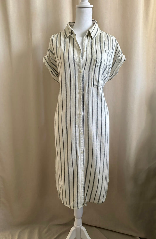 Old Navy Linen Button-Down Midi Dress | Size L Tall