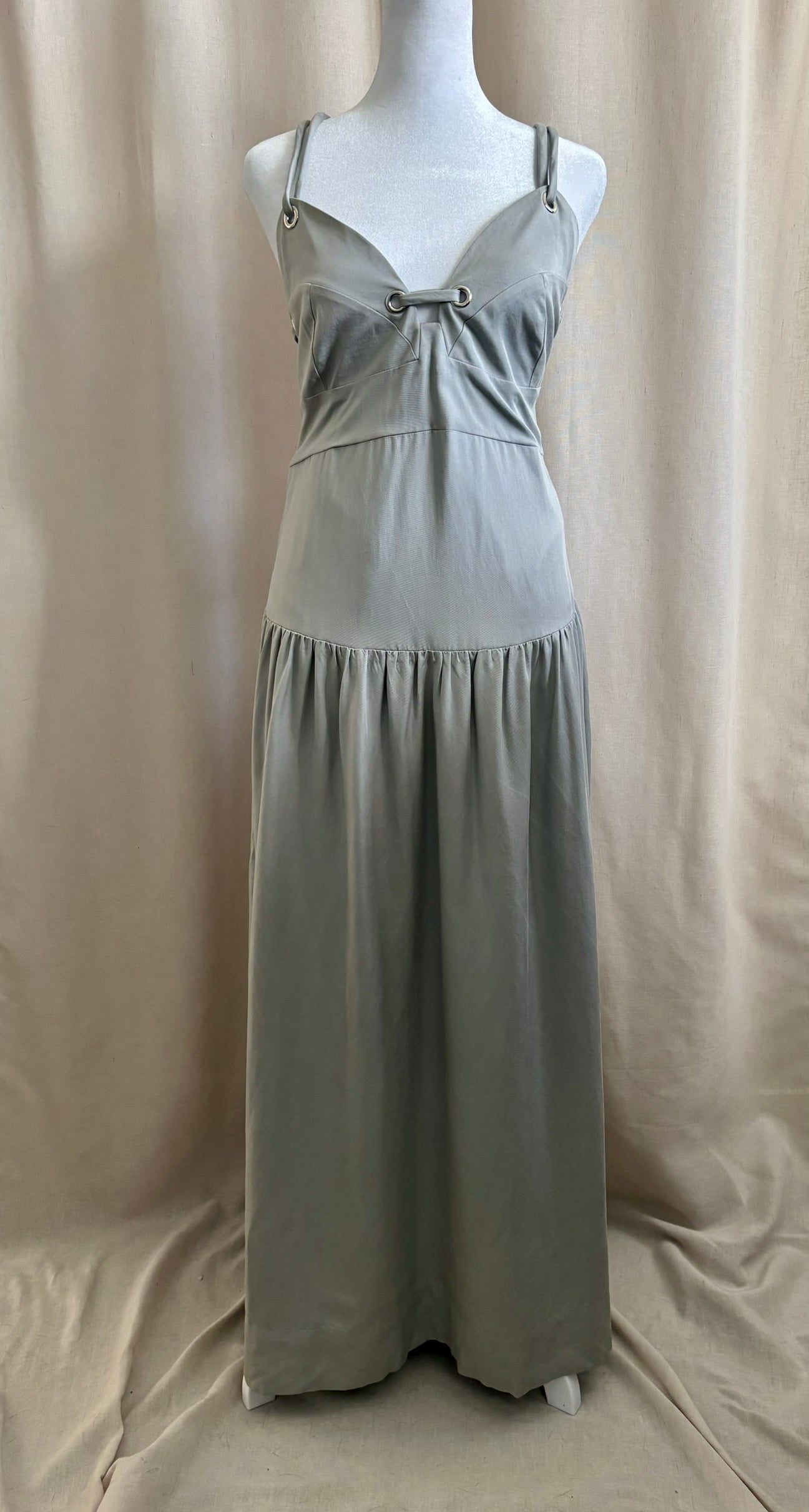 Oak + Fort Drop Waist Corset Midi Dress | Size L NWT